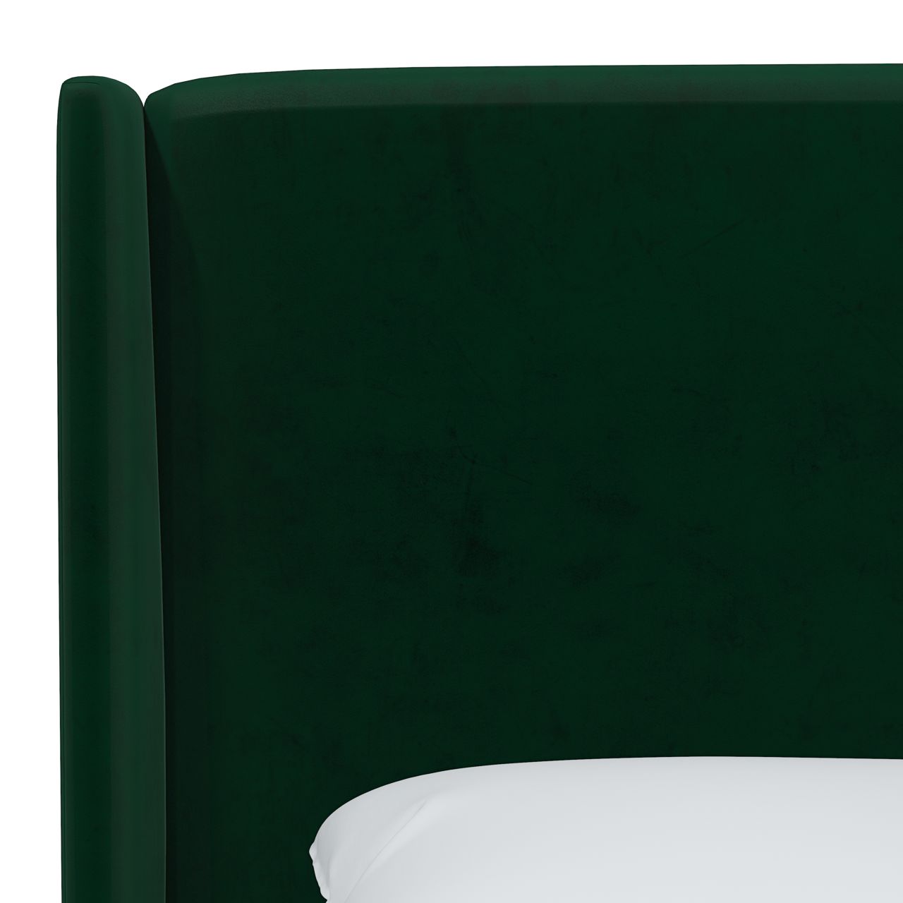 Image 2 Bexa Fauxmo Emerald Fabric Queen Size Wingback Bed - Made to Order more views