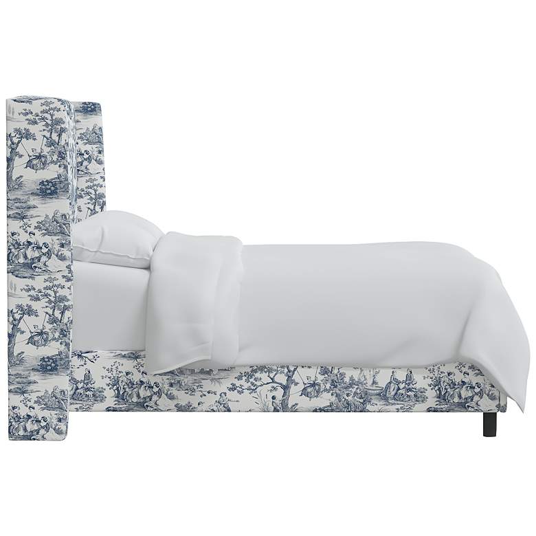 Image 5 Bexa Idyllic Days Sapphire Fabric Queen Size Wingback Bed more views