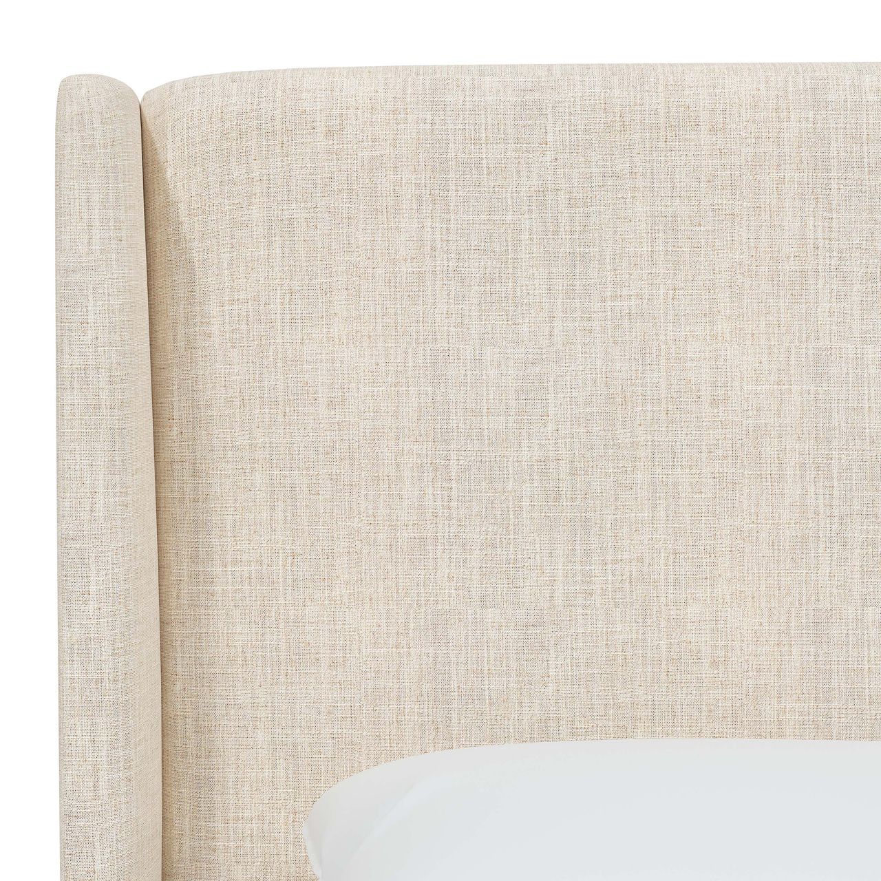 Image 4 Bexa Linen Talc Fabric Queen Size Wingback Bed - Made to Order more views