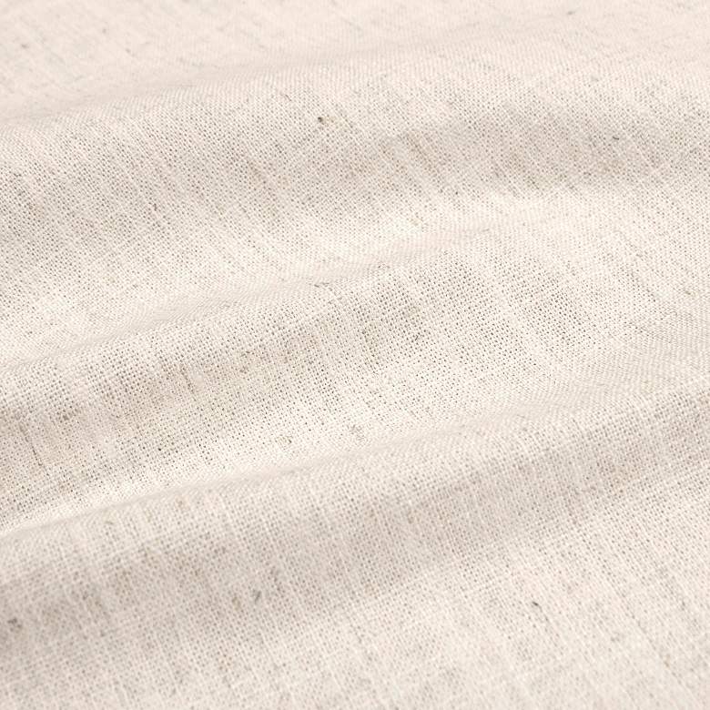 Image 3 Bexa Linen Talc Fabric Queen Size Wingback Bed more views