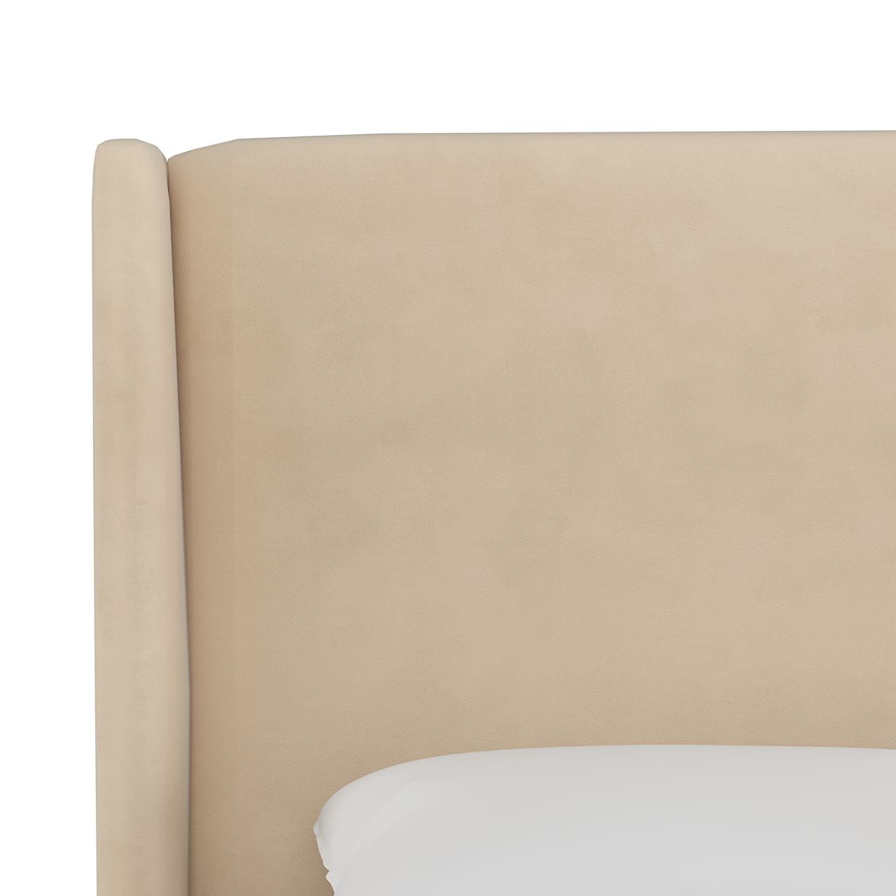 Image 4 Bexa Velvet Pearl Fabric Queen Size Wingback Bed - Made to Order more views