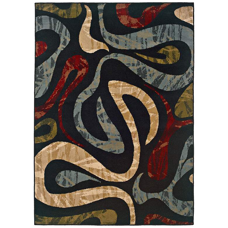 Image 1 Bexley Collection Bergstrom Navy 5&#39;x7&#39;3 inch Area Rug
