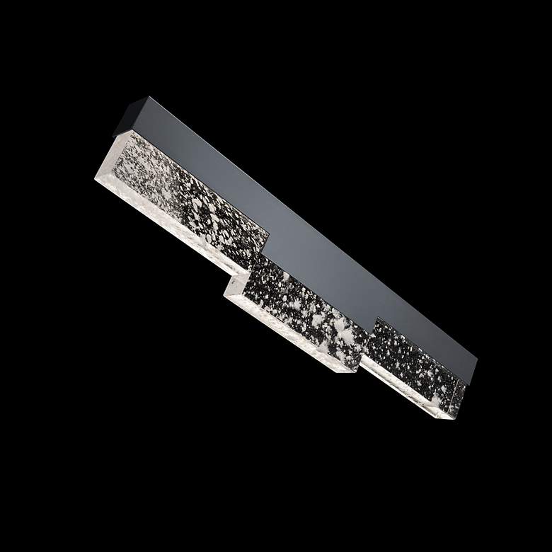 Image 3 Beyond Chandler 27" Wide Black Clear Crystal 3-Light Bath/Wall Light more views