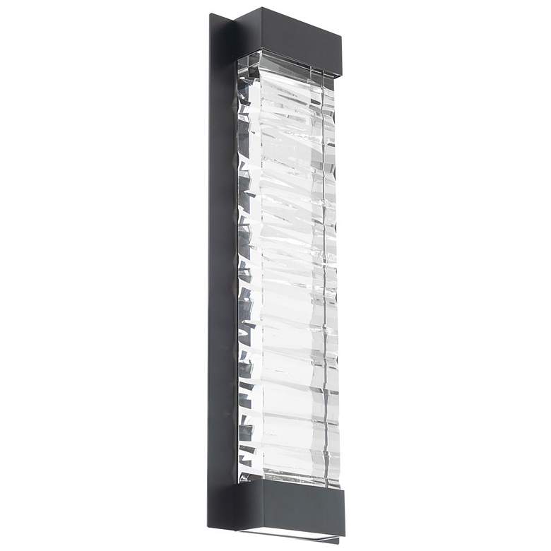 Image 2 Beyond Echelon 6" Wide Black Clear Crystal 1-Light Wall Sconce