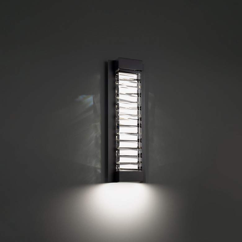 Image 4 Beyond Echelon 6" Wide Black Clear Crystal 1-Light Wall Sconce more views