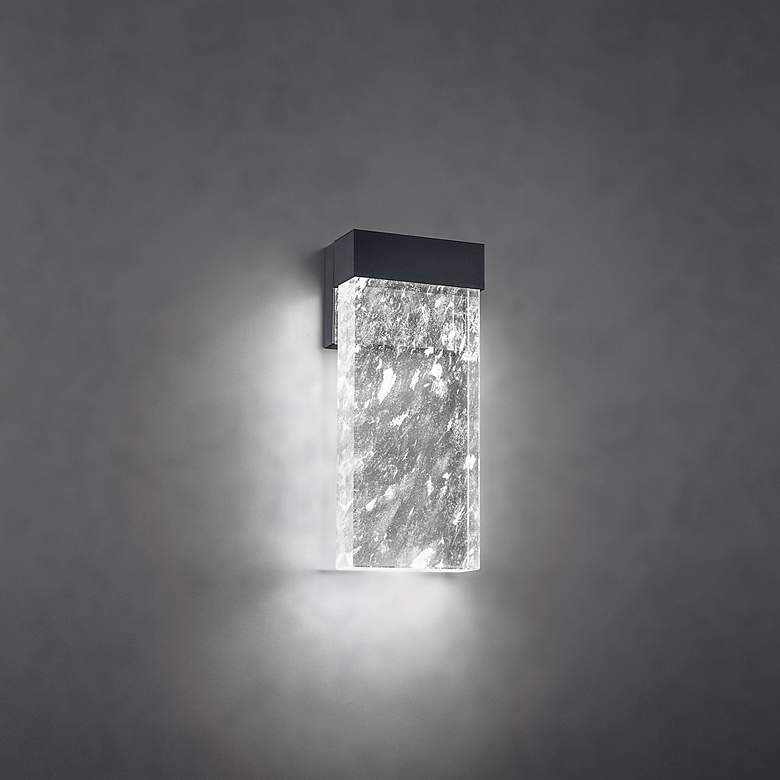 Image 4 Beyond Glacio 6 inch Wide Black Clear Crystal 1-Light Wall Sconce more views