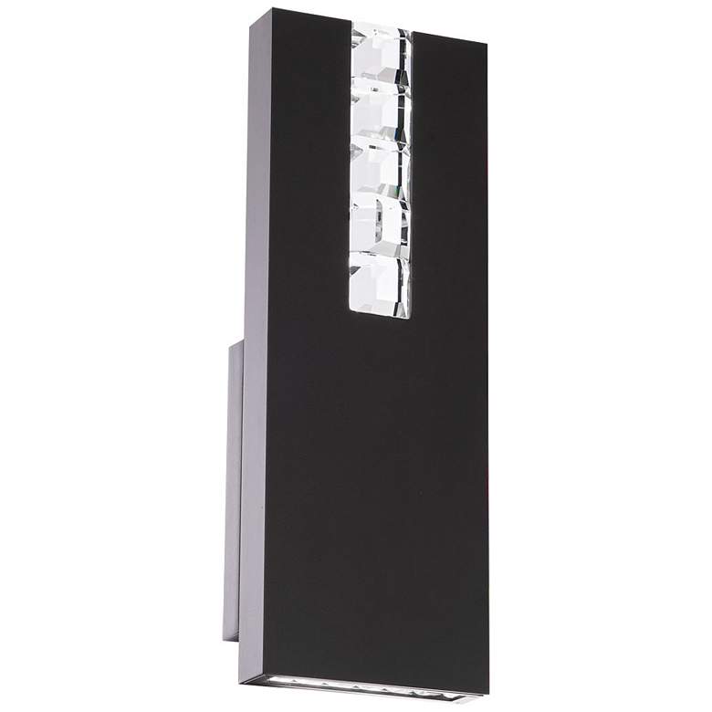 Image 1 Beyond Helios 5" Wide Black Clear Crystal 1-Light Wall Sconce