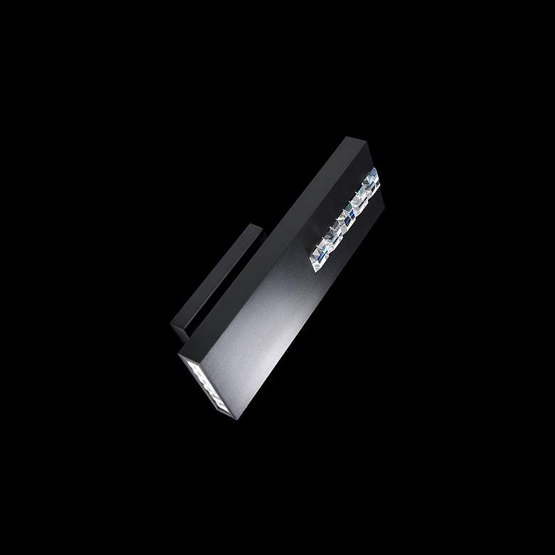 Image 2 Beyond Helios 5" Wide Black Clear Crystal 1-Light Wall Sconce more views