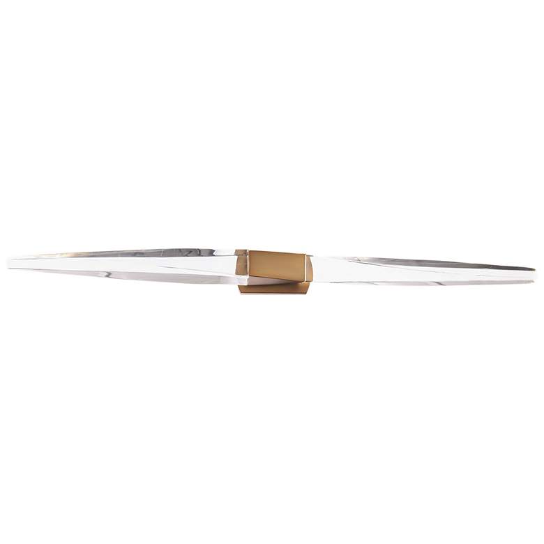 Image 1 Beyond Kindjal 37" Wide Aged Brass Clear Crystal 2-Light Bath/Wall Lig