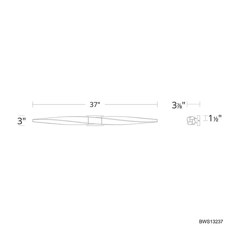 Image 3 Beyond Kindjal 37" Wide Pol. Nickel Clear Crystal 2-Light Bath/Wall Li more views