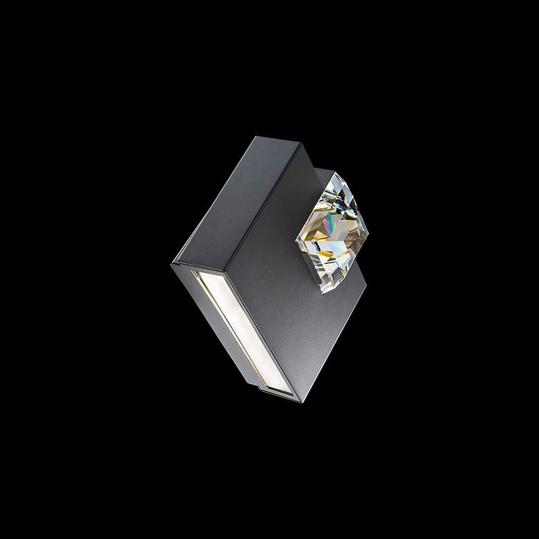 Image 2 Beyond Madison 8" Wide Black Clear Crystal 1-Light Wall Sconce more views