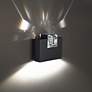 3_Beyond Madison 8" Wide Black Clear Crystal 1-Light Wall Sconce more views