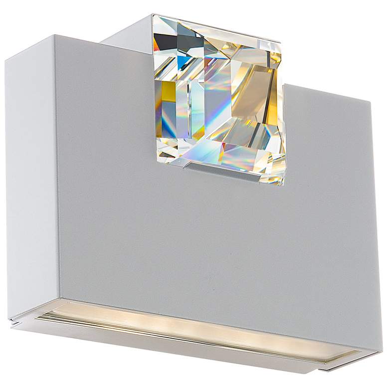 Image 1 Beyond Madison 8 inch Wide Titanium Clear Crystal 1-Light Wall Sconce
