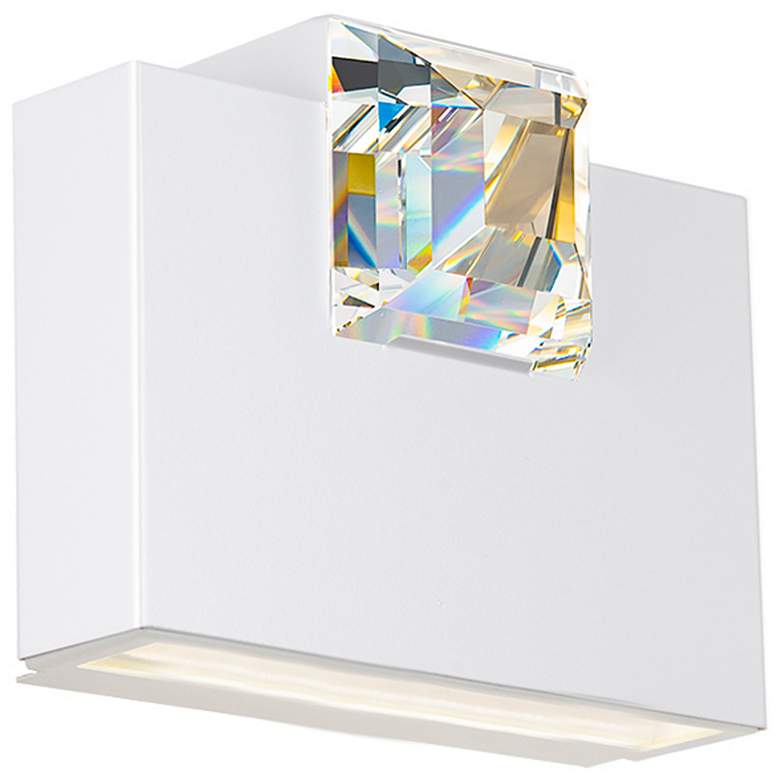 Image 1 Beyond Madison 8" Wide White Clear Crystal 1-Light Wall Sconce