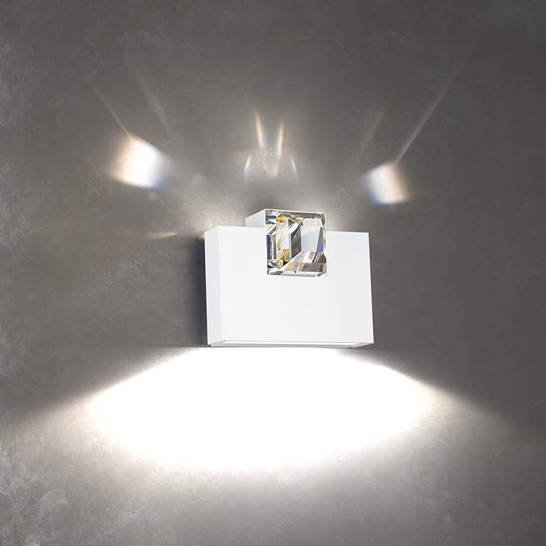 Image 5 Beyond Madison 8" Wide White Clear Crystal 1-Light Wall Sconce more views