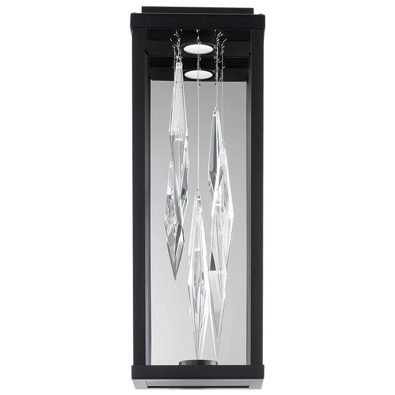 Image 1 Beyond Mirage 5.5 inch Wide Black Clear Crystal 1-Light Wall Sconce