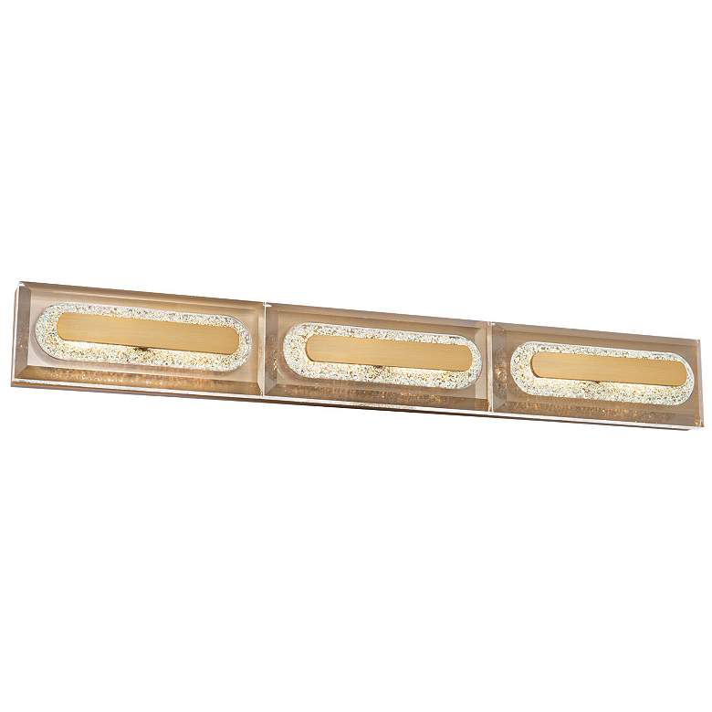 Image 2 Beyond Soiree 27" Wide Aged Brass Clear Crystal 1-Light Bath/Wall Ligh
