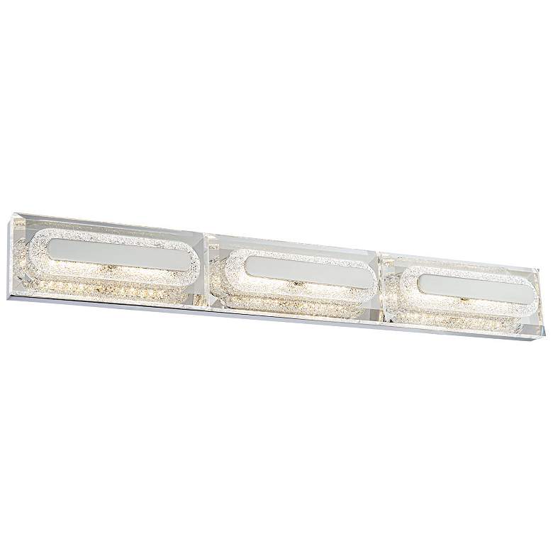 Image 2 Beyond Soiree 27" Wide Pol. Nickel Clear Crystal 1-Light Bath/Wall Lig
