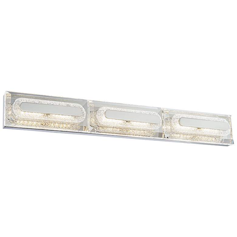 Image 1 Beyond Soiree 27 inch Wide Pol. Nickel Clear Crystal 1-Light Bath/Wall Lig