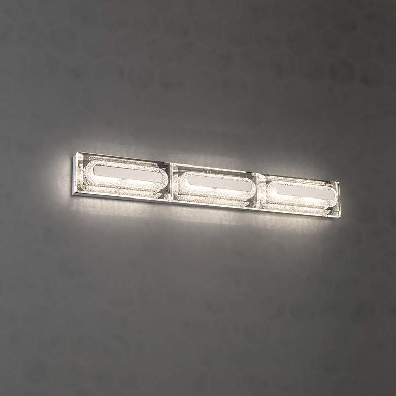 Image 4 Beyond Soiree 27" Wide Pol. Nickel Clear Crystal 1-Light Bath/Wall Lig more views