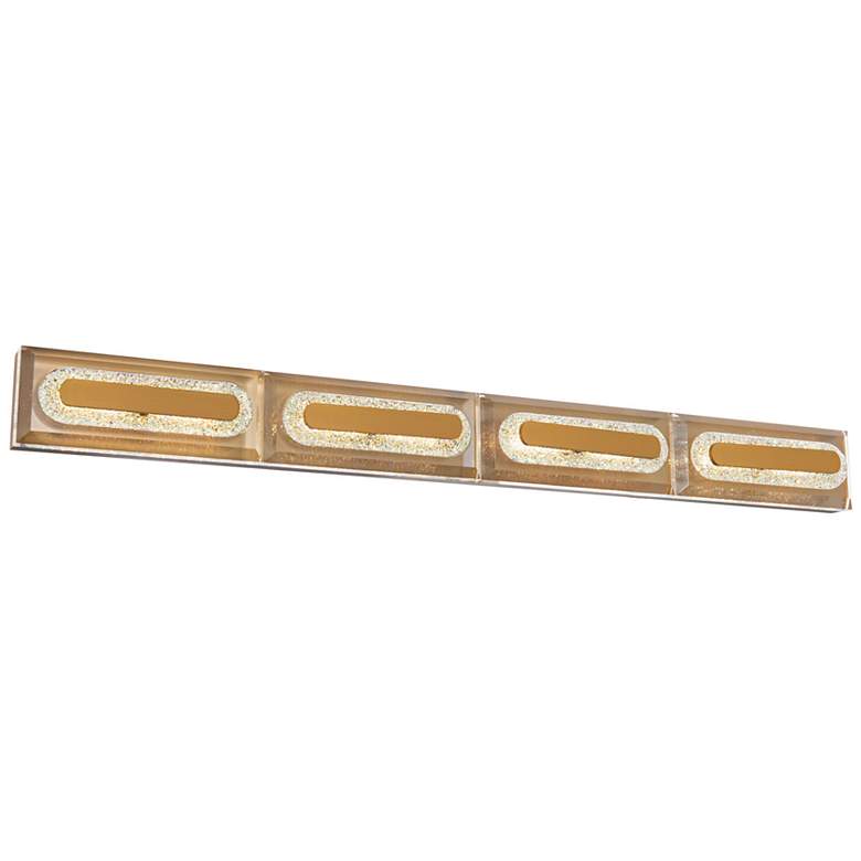 Image 2 Beyond Soiree 36" Wide Aged Brass Clear Crystal 1-Light Bath/Wall Ligh