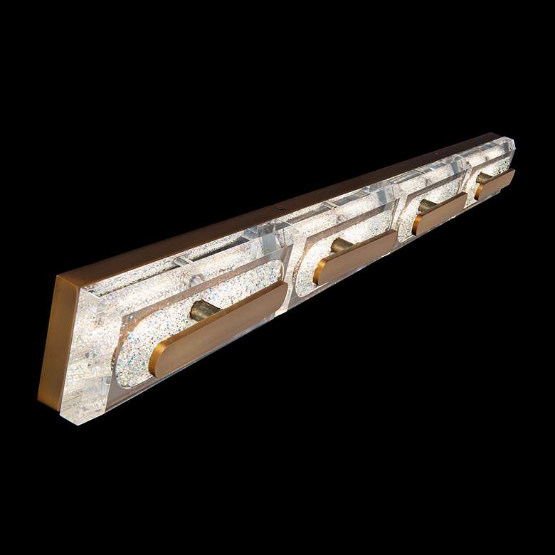 Image 3 Beyond Soiree 36" Wide Aged Brass Clear Crystal 1-Light Bath/Wall Ligh more views