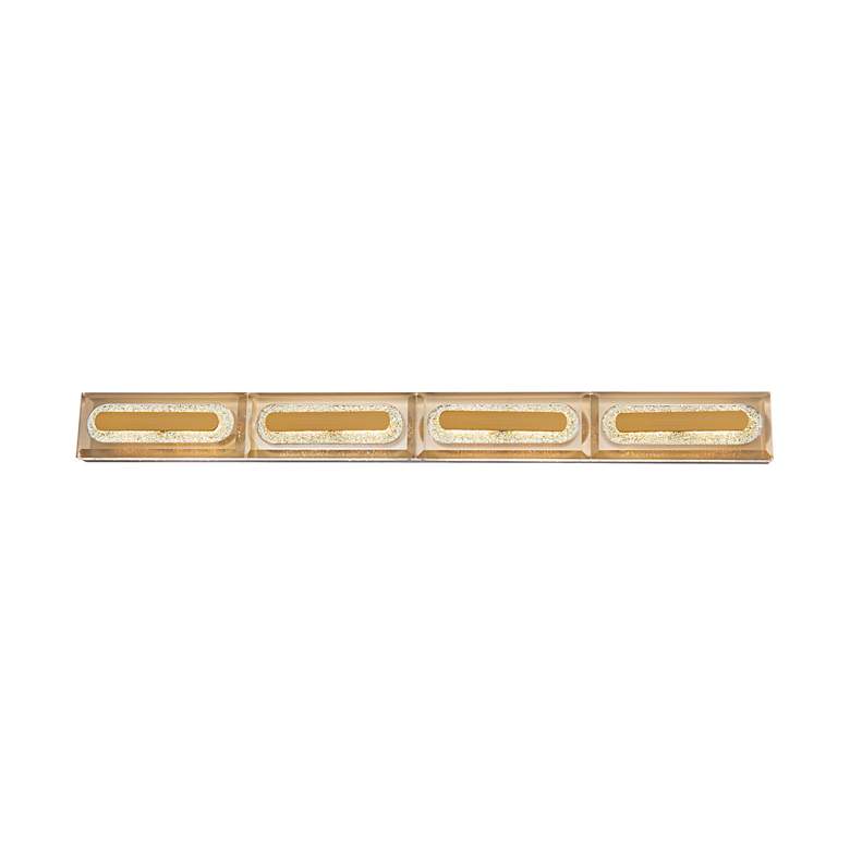 Image 4 Beyond Soiree 36" Wide Aged Brass Clear Crystal 1-Light Bath/Wall Ligh more views