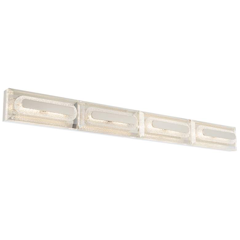 Image 1 Beyond Soiree 36" Wide Pol. Nickel Clear Crystal 1-Light Bath/Wall Lig