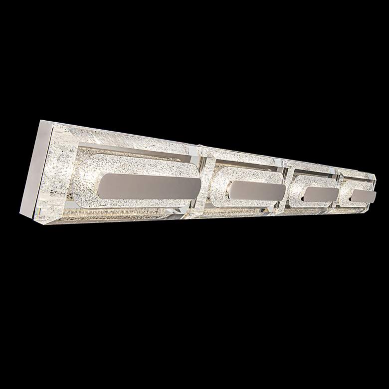 Image 2 Beyond Soiree 36" Wide Pol. Nickel Clear Crystal 1-Light Bath/Wall Lig more views