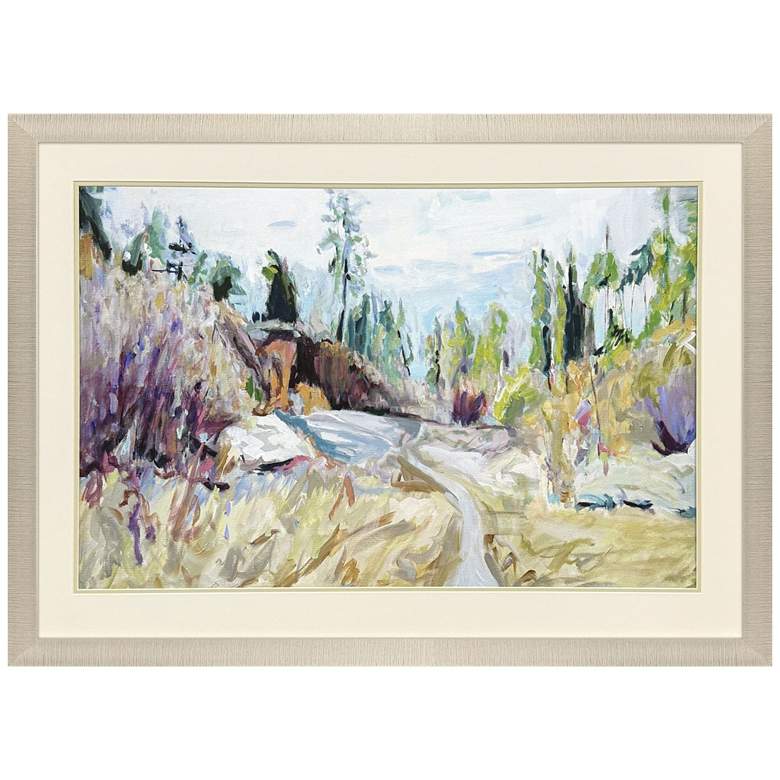 Image 1 Beyond the Path 45"W x 33"H Transitional Framed Art