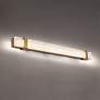 1_Beyond Verandah 37" Wide Aged Brass Clear Crystal 1-Light Bath/Wall Li