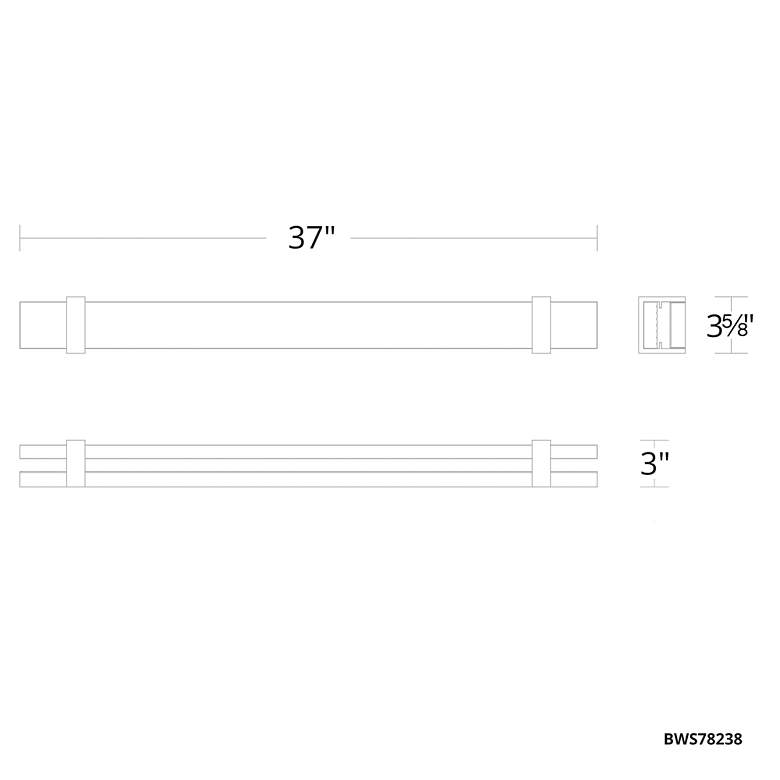 Image 2 Beyond Verandah 37" Wide Pol. Chrome Clear Crystal 1-Light Bath/Wall L more views