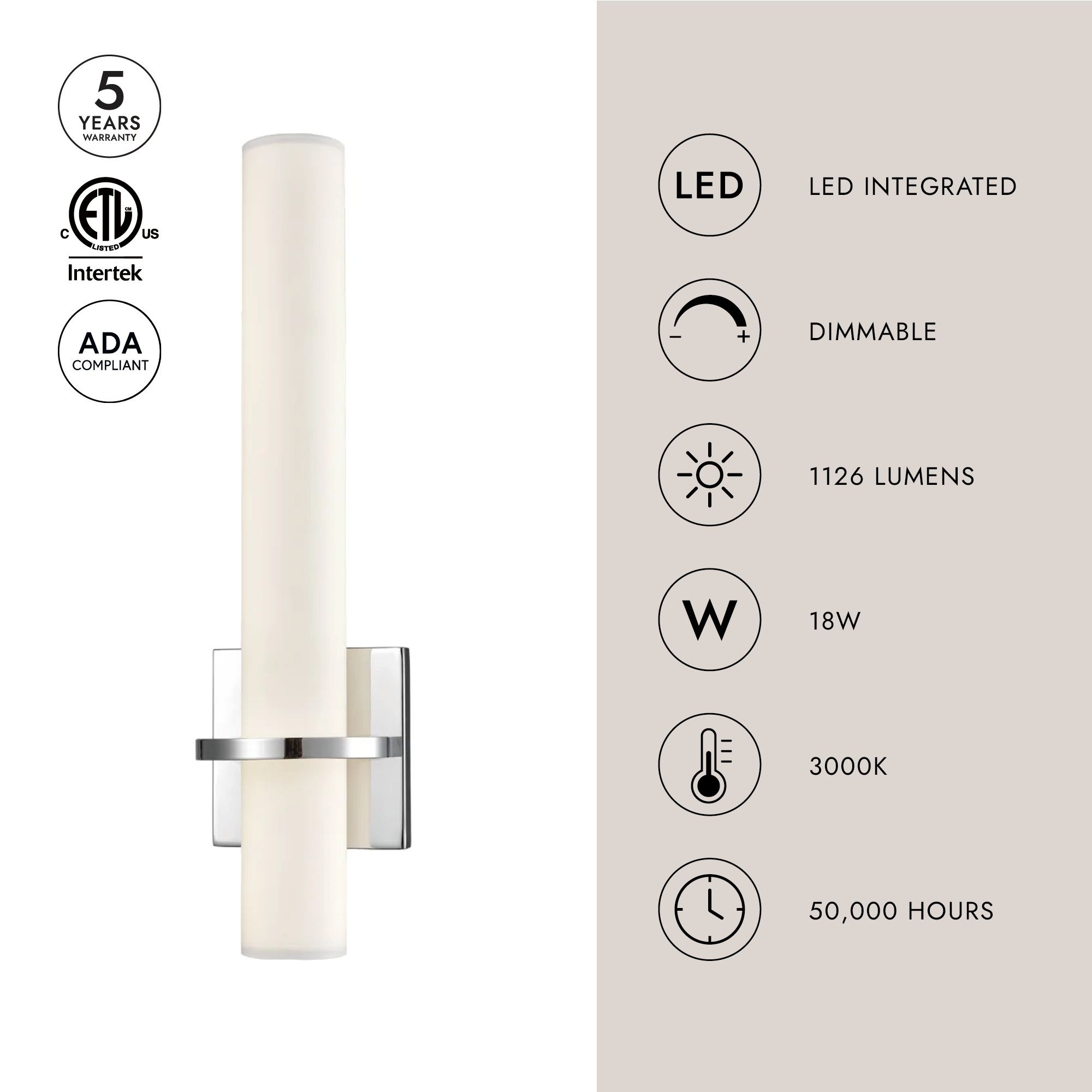 Image 3 Bhutan 18" High Brushed Gold LED Wall Sconce more views