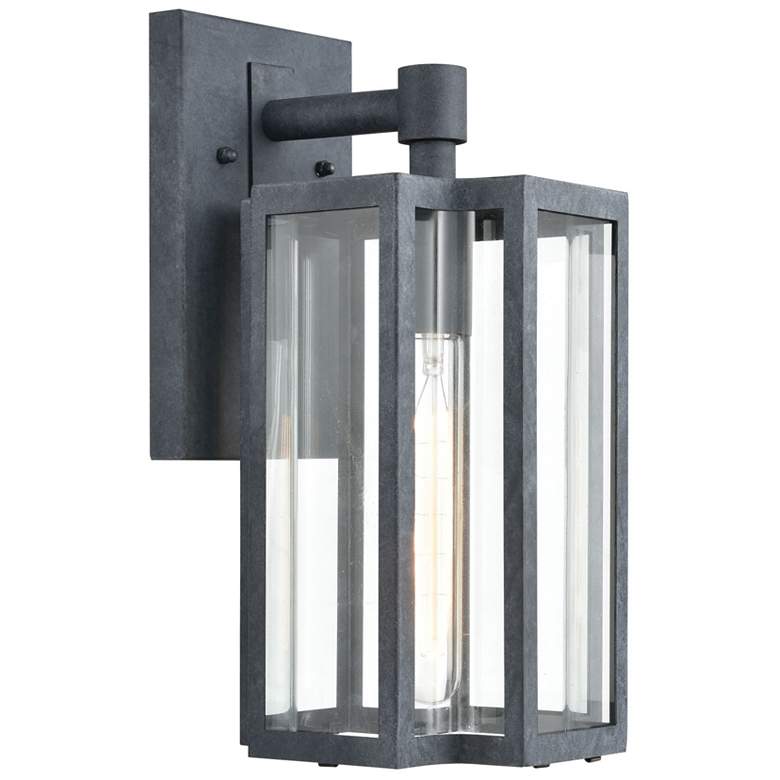 Image 1 Bianca 13 inch High 1-Light Outdoor Sconce - Aged Zinc