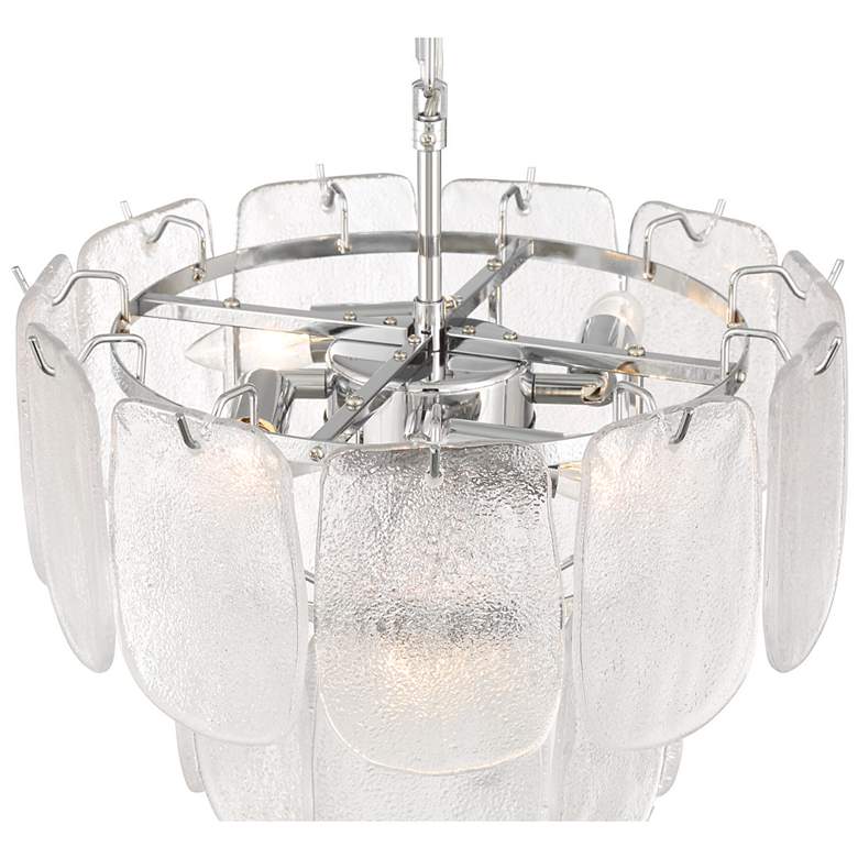 Image 5 Bianca 15.75"W 5-Light Polished Nickel Pendant w/ Crystalline Shade more views