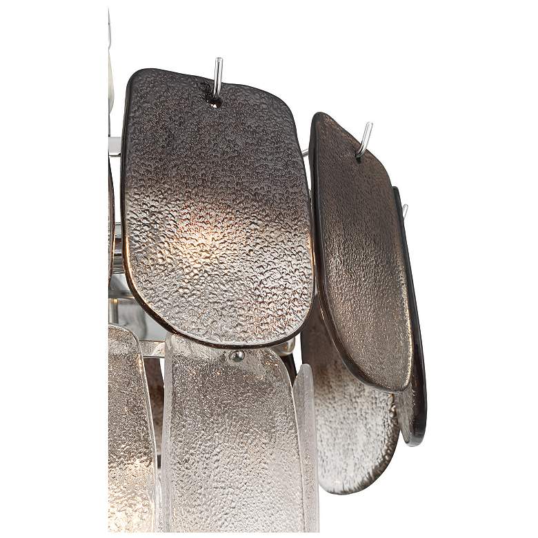 Image 3 Bianca 15.75"W 5-Light Polished Nickel Pendant w/ Crystalline Smoke Shade more views