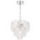 Bianca 15 3/4" Wide Nickel and Crystalline Glass Chandelier