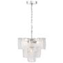 2_Bianca 15 3/4" Wide Nickel and Crystalline Glass Chandelier more views