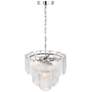3_Bianca 15 3/4" Wide Nickel and Crystalline Glass Chandelier more views