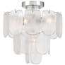 4_Bianca 15 3/4" Wide Nickel and Crystalline Glass Chandelier more views