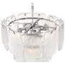 5_Bianca 15 3/4" Wide Nickel and Crystalline Glass Chandelier more views