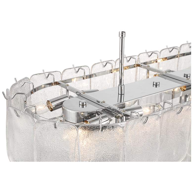 Image 4 Bianca 31.89"W 12-Light Polished Nickel Island Light w/ Crystalline Shade more views