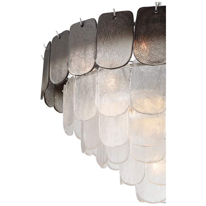 Image 3 Bianca 32.25"W 19-Light Nickel Chandelier w/ Crystalline Smoke Shade more views