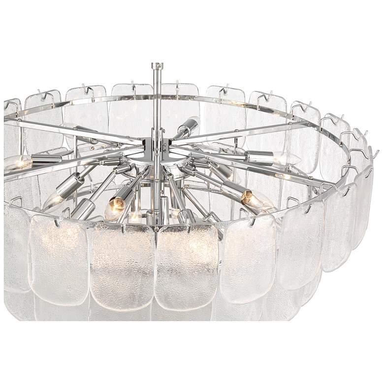 Image 4 Bianca 32.25"W 19-Light Polished Nickel Chandelier w/ Crystalline Shade more views