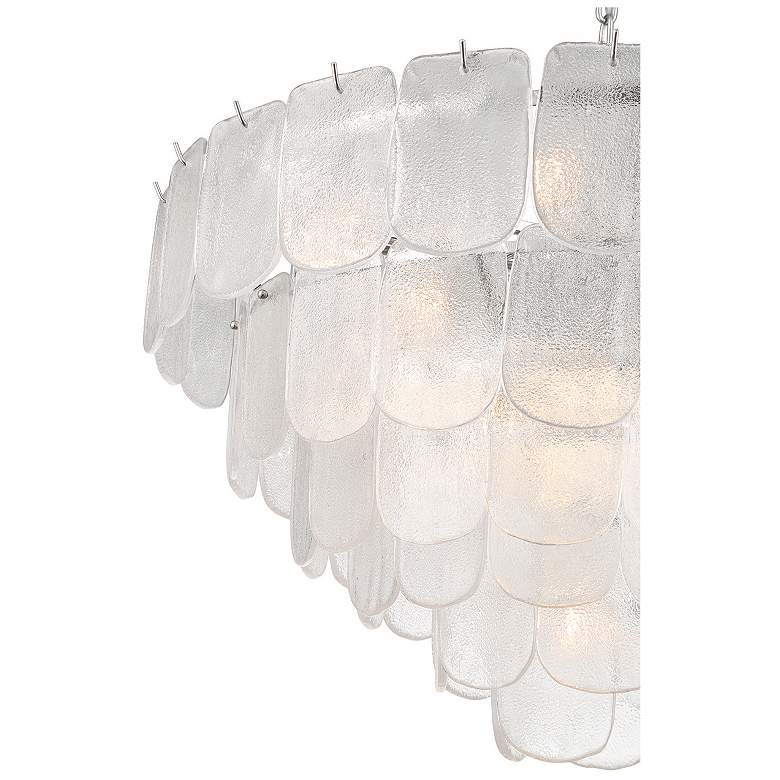 Image 5 Bianca 32.25"W 19-Light Polished Nickel Chandelier w/ Crystalline Shade more views