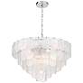 1_Bianca 32 1/4" Wide Nickel and Crystalline Glass Chandelier