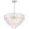 Bianca 32 1/4" Wide Nickel and Crystalline Glass Chandelier