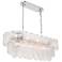 Bianca 32"W Nickel and Crystalline Glass Island Chandelier