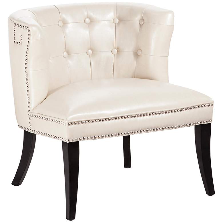 Image 1 Bianca Bone Faux Leather Accent Chair