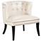 Bianca Bone Faux Leather Accent Chair